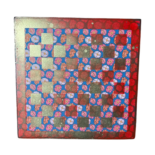 Golden Flowers - Scrapbook Chess Board