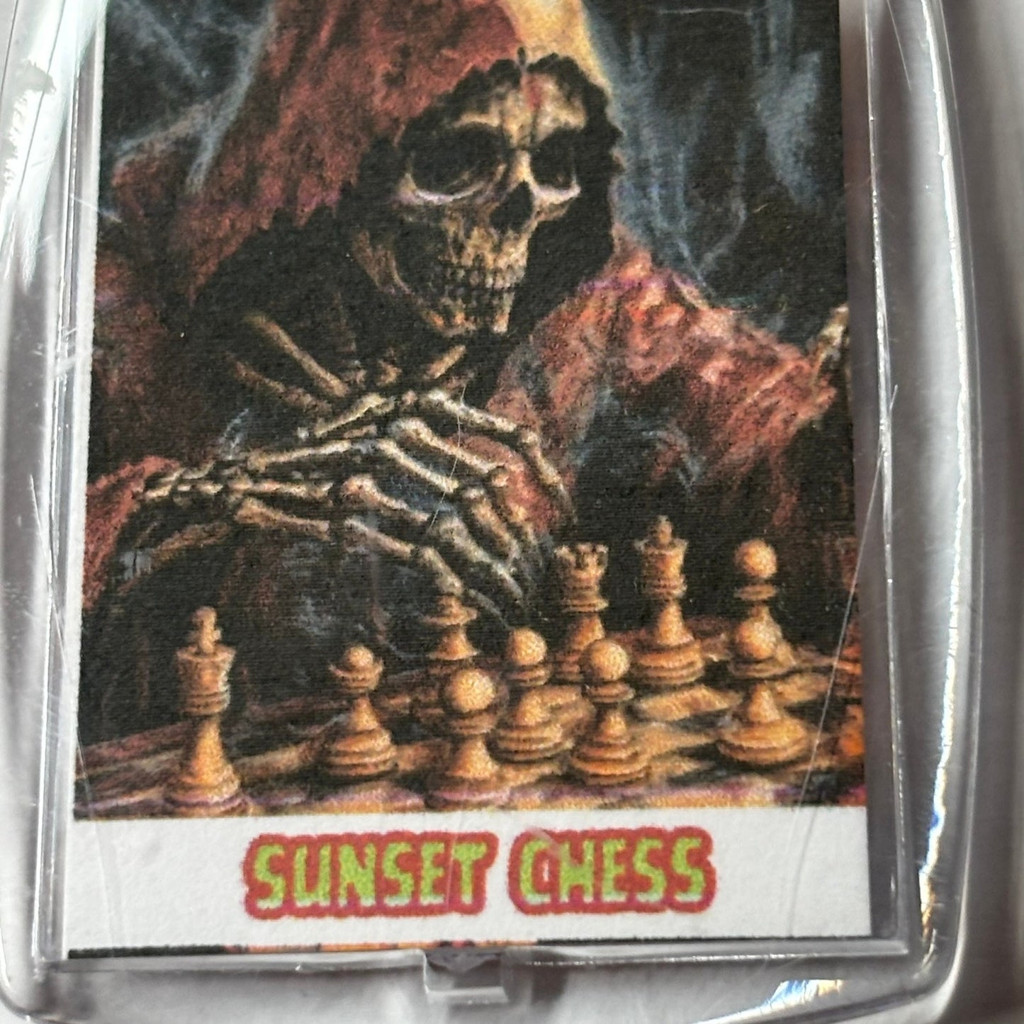 Hooded Skeleton - Chess  Photo Keychain