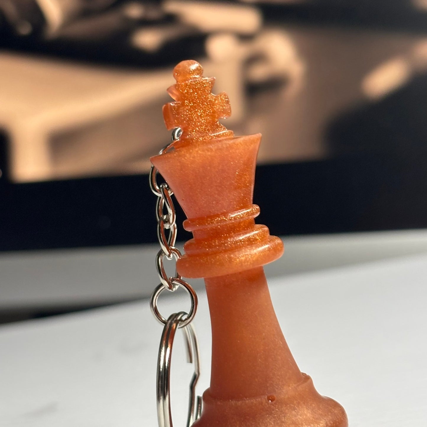 Bronze/Orange King - Handmade Resin Keychain