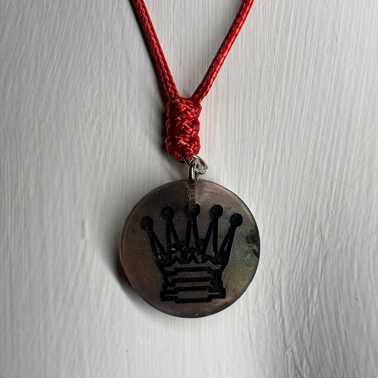 The Dark Queen - Handmade Resin Chess Necklace