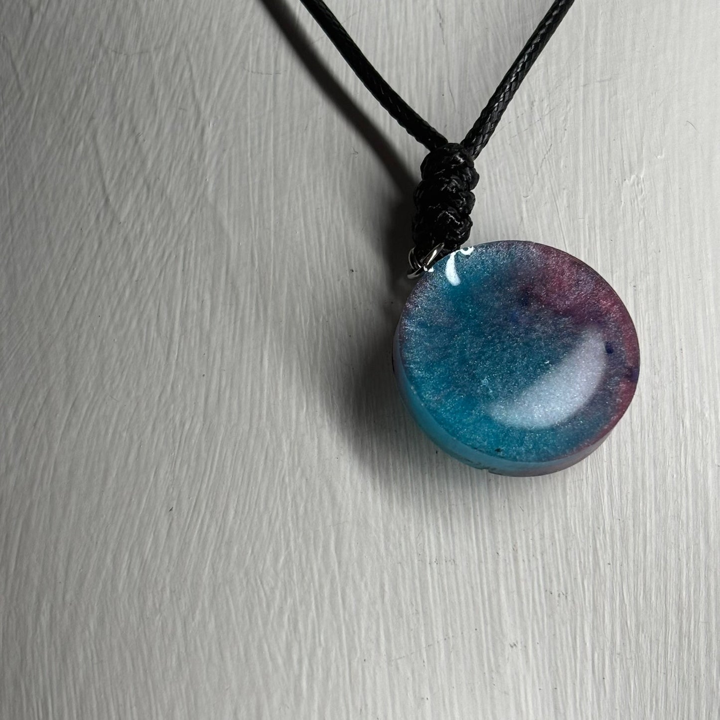 Purple Blue Queen - Handmade Resin Chess Necklace