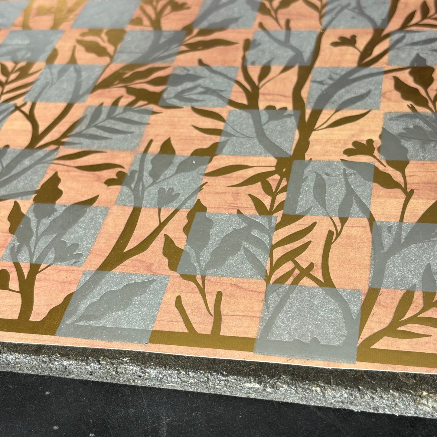 Vintage Golden Chrome - Scrapbook Chess Board