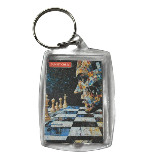 Stone Face - Chess  Photo Keychain