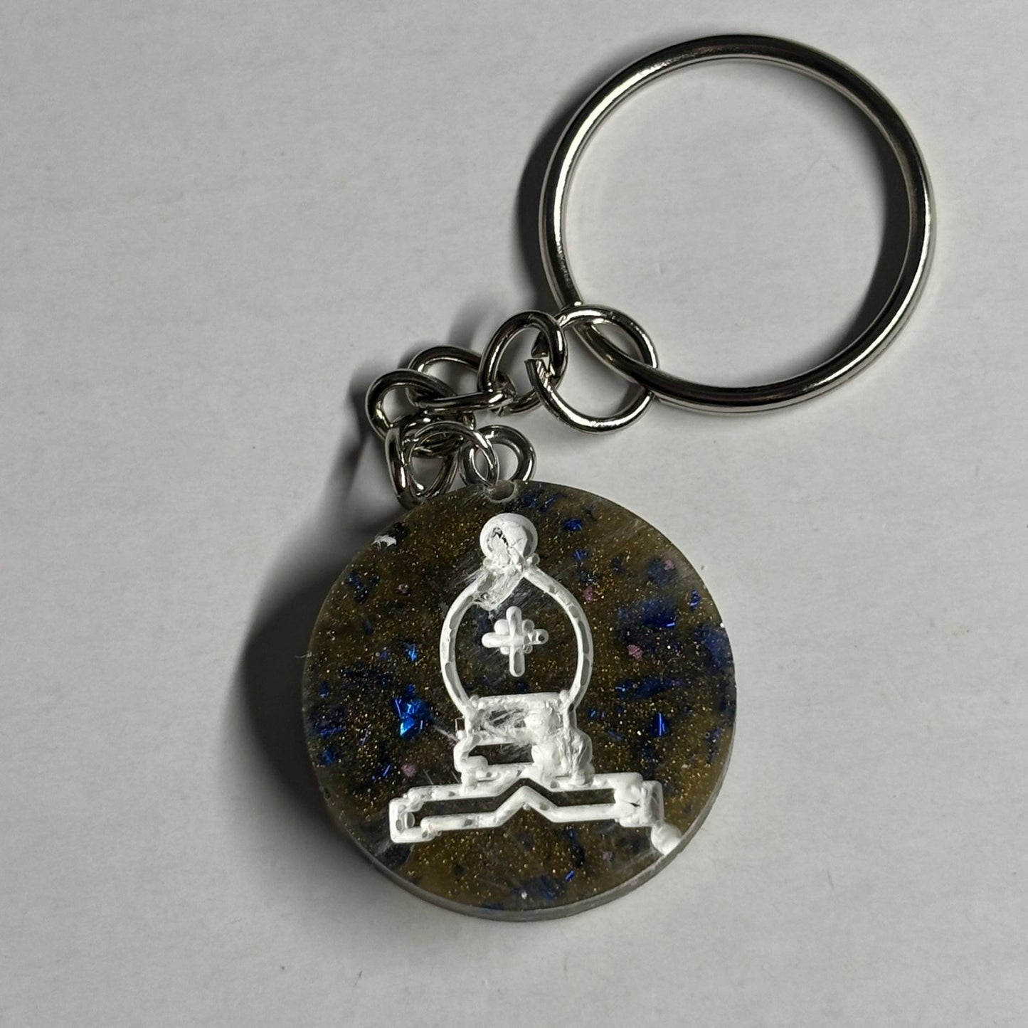 Army Green Bishop - Handmade Resin Keychain