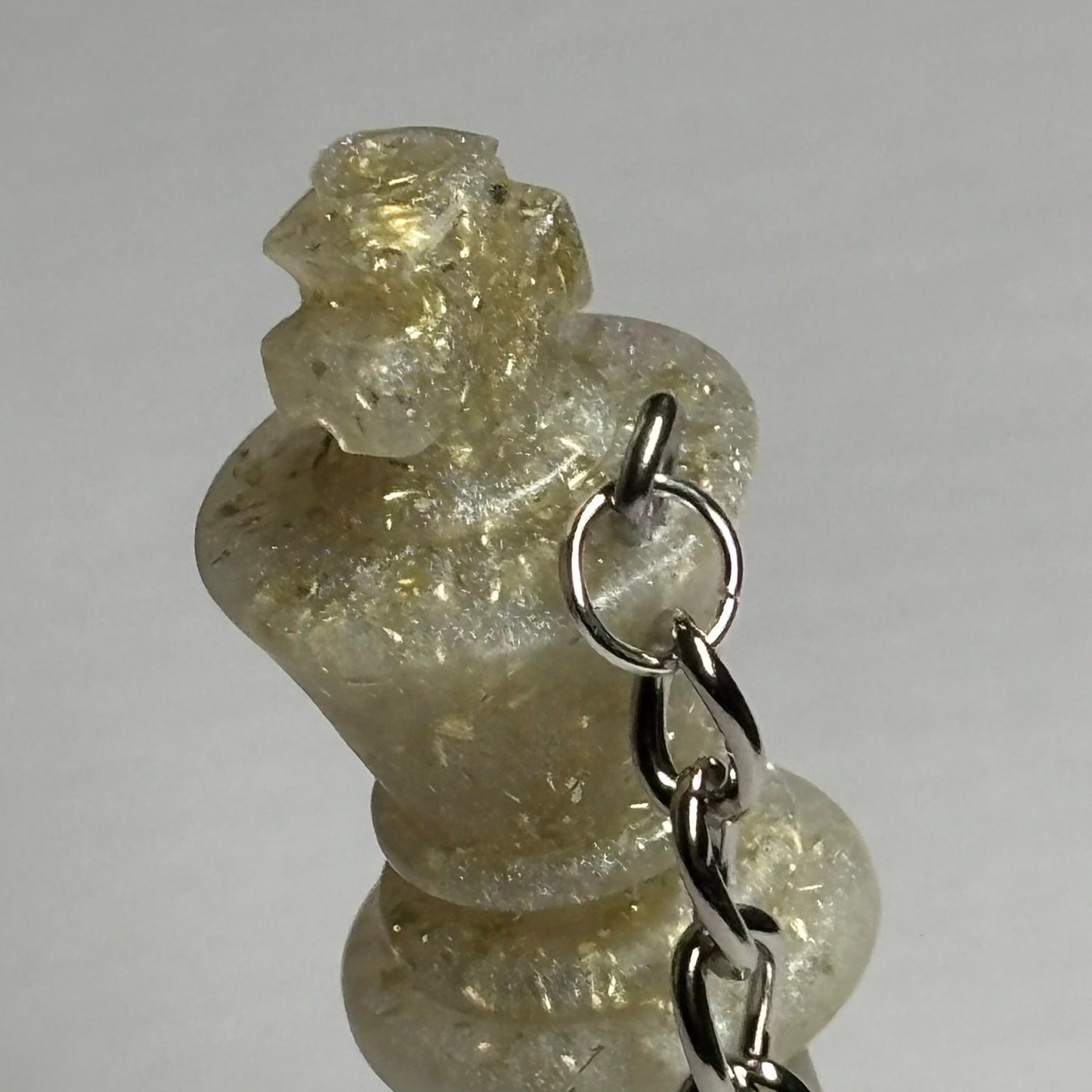 Crystal White - Handmade Resin Keychain