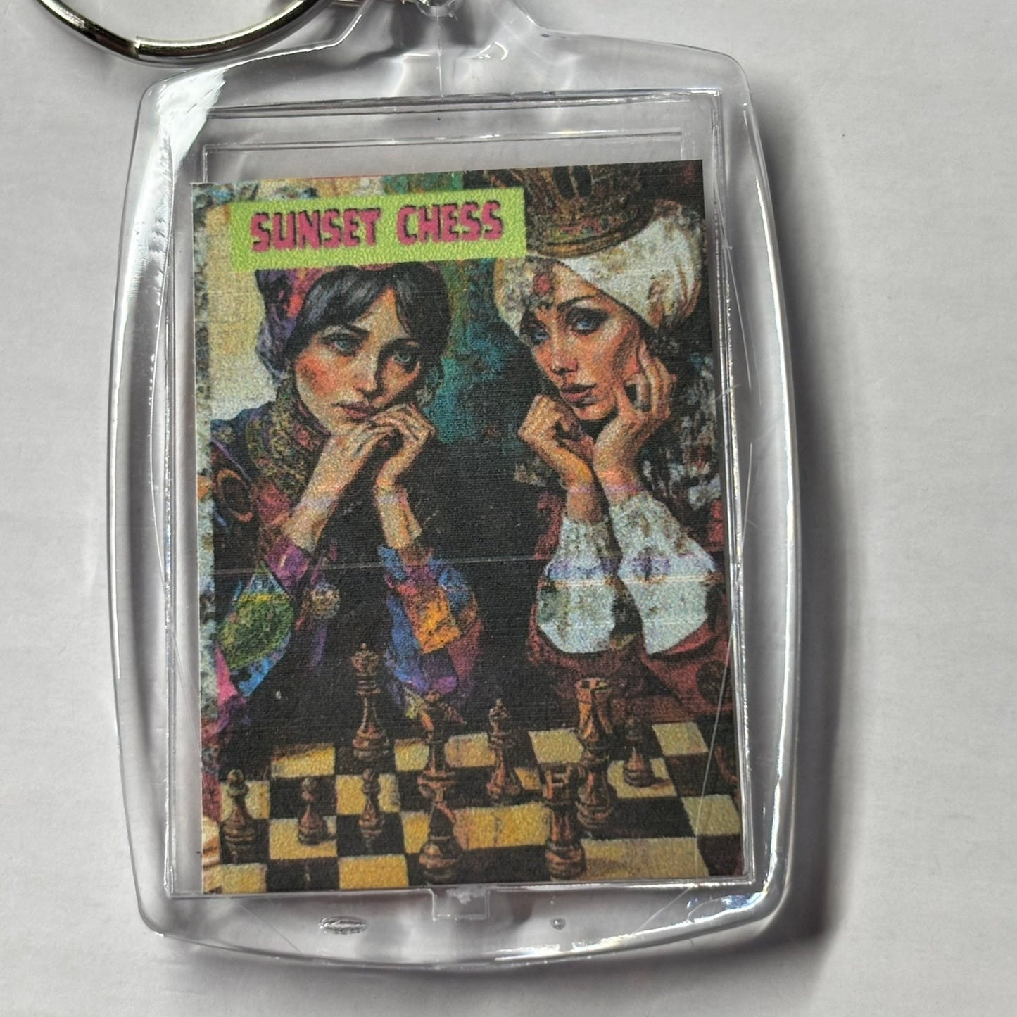 Old Girls - Chess  Photo Keychain