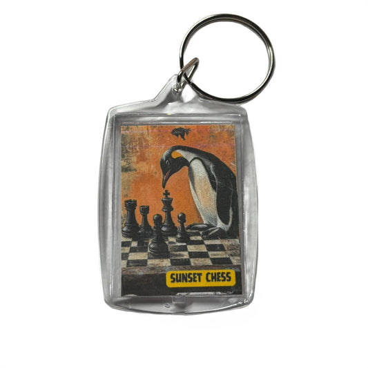 Penguin - Chess  Photo Keychain