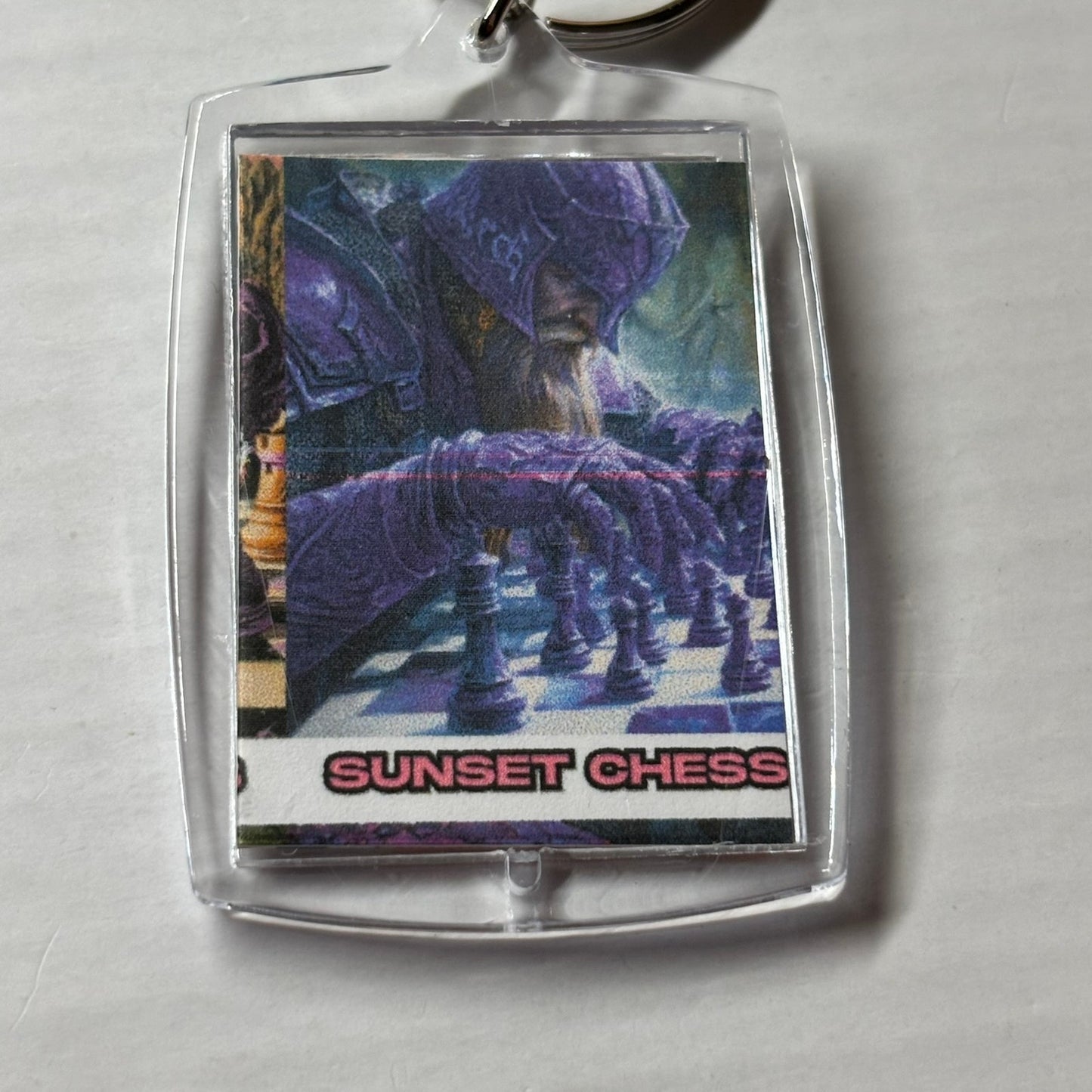 Purple Viking - Chess  Photo Keychain