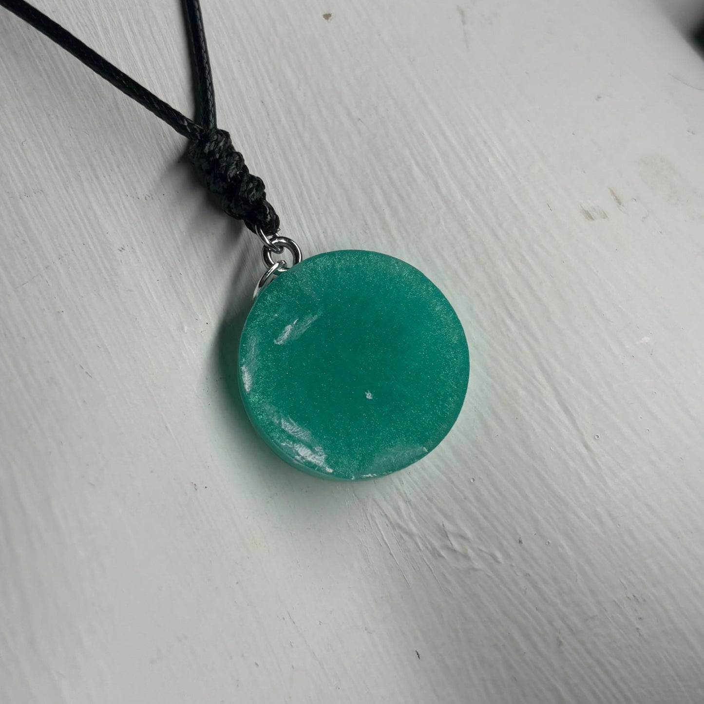 Aqua Knight - Handmade Resin Chess Necklace