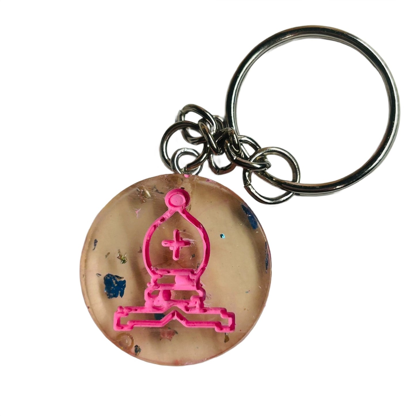 Pink Cream Bishop - Handmade Resin Keychain