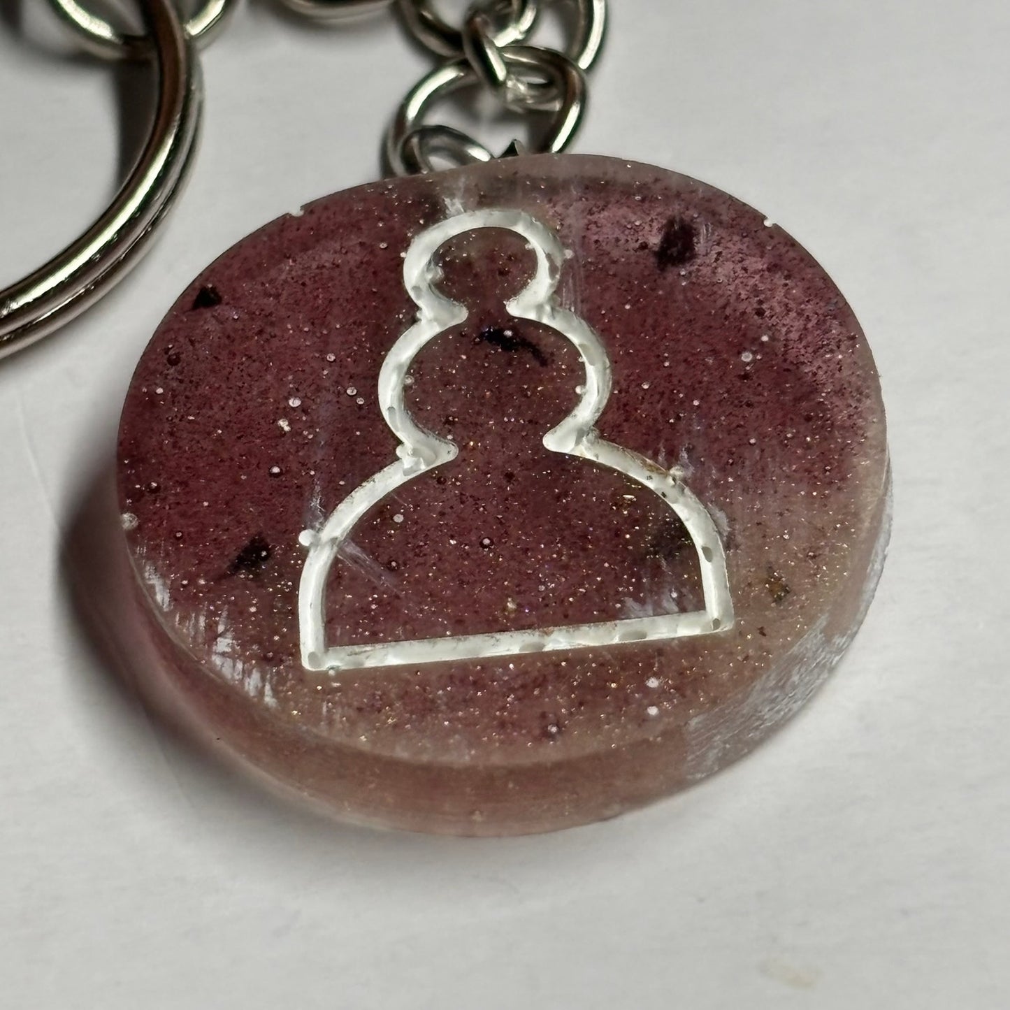 Dirty Brown - Handmade Resin Keychain - Flat Edition