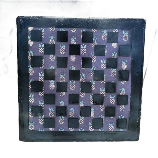 Pineapple Pattern - Resin Coated Chess Board
