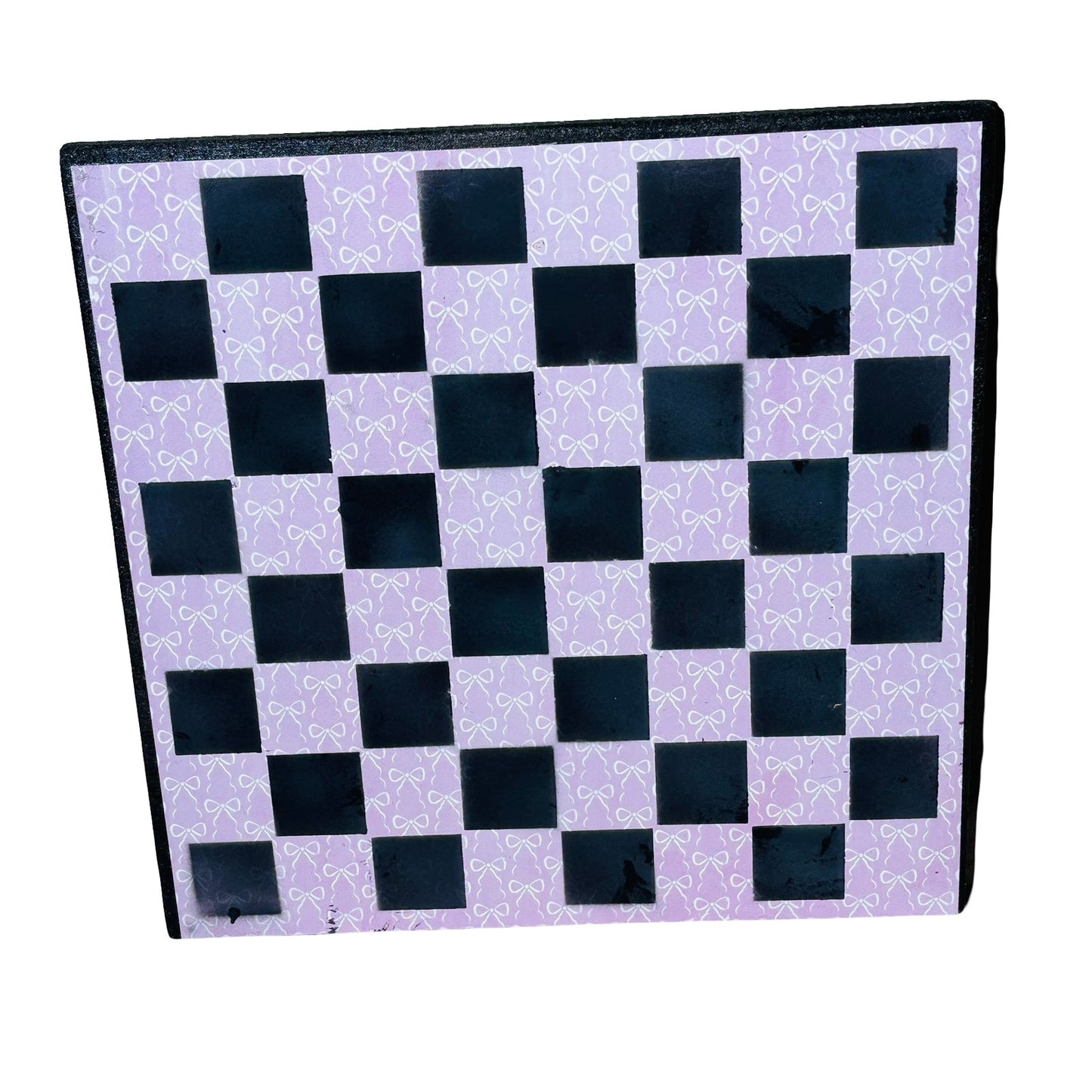 Pink Bows - Scrapbook Chess Board