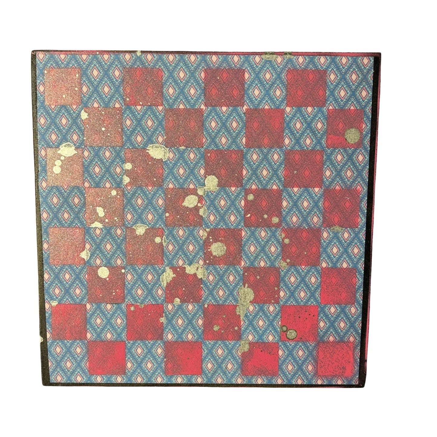 Pink & Blue - Scrapbook Chess Board