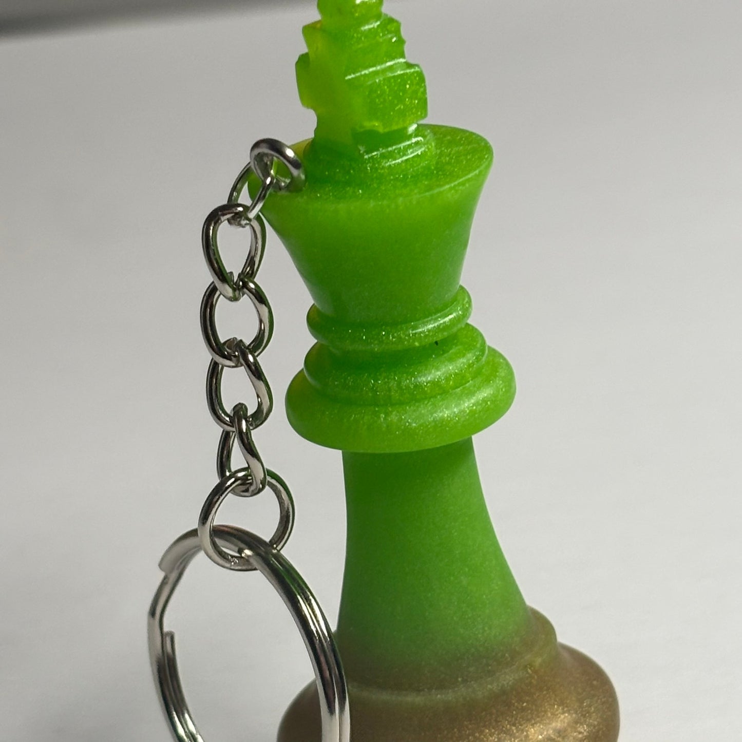 Brown/Green King - Handmade Resin Keychain
