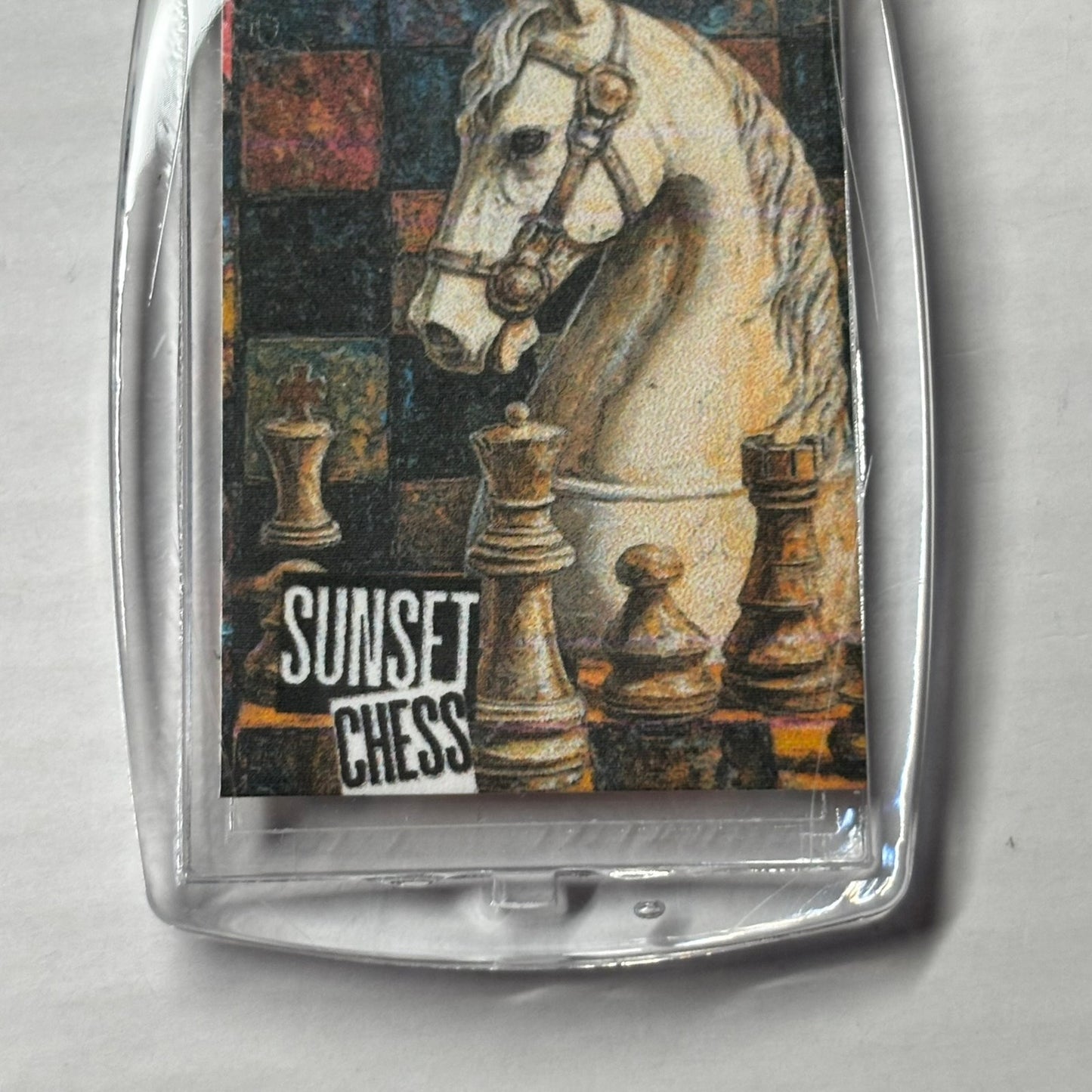 White Knight - Chess  Photo Keychain