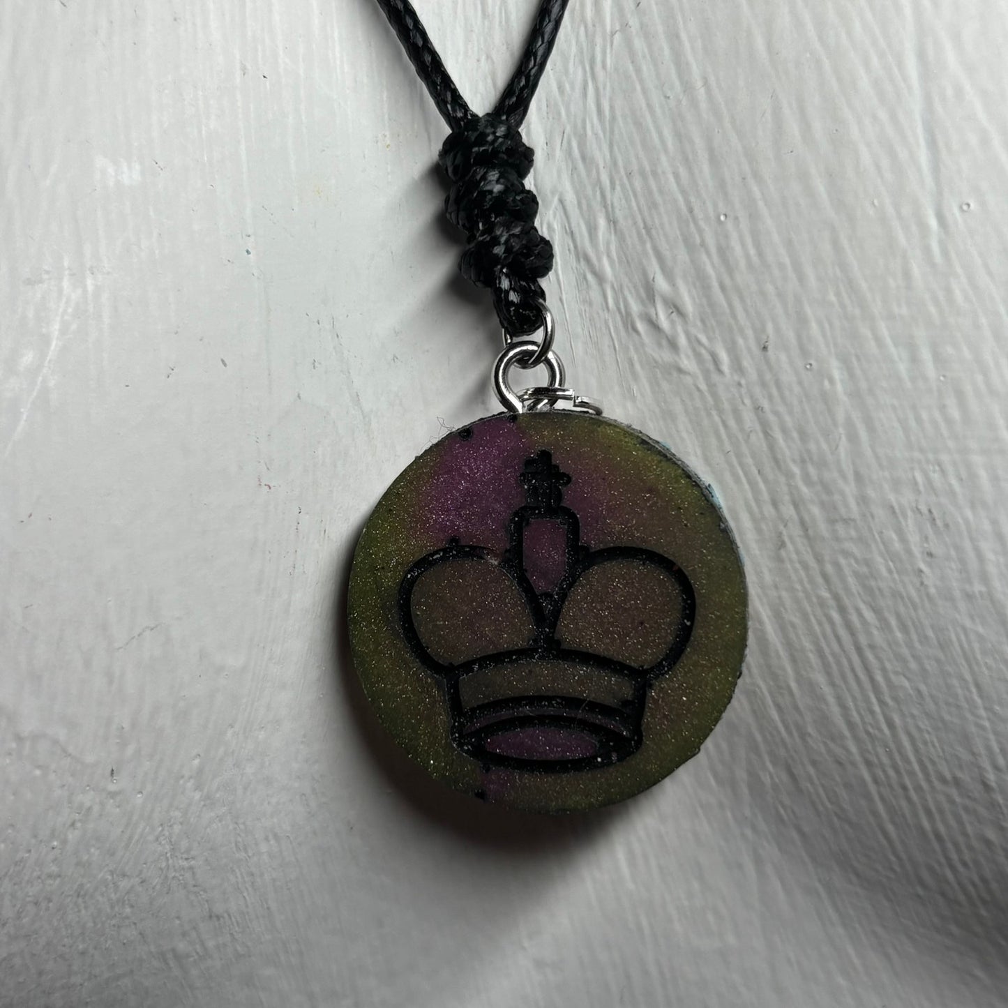 Dark King - Handmade Resin Chess Necklace