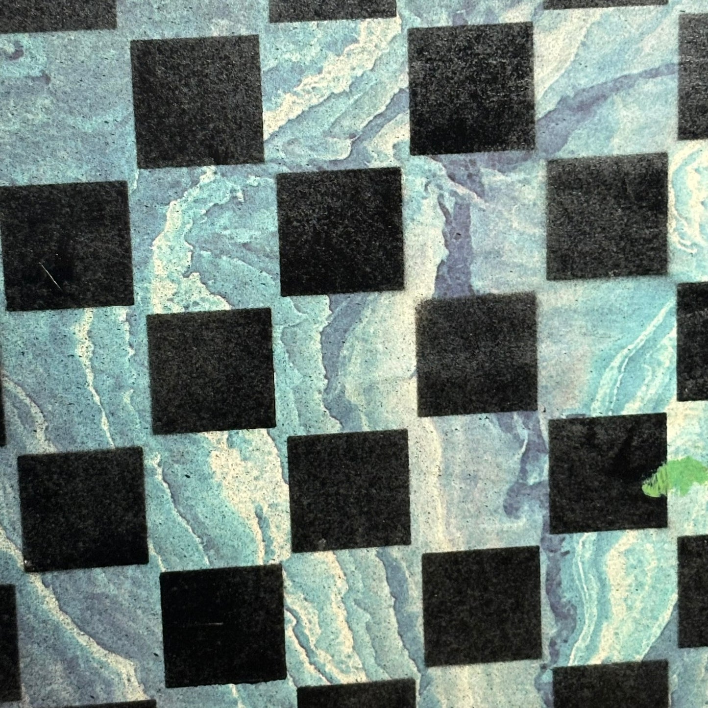 Green Blue Mist - Painted Double Sided Chess Board