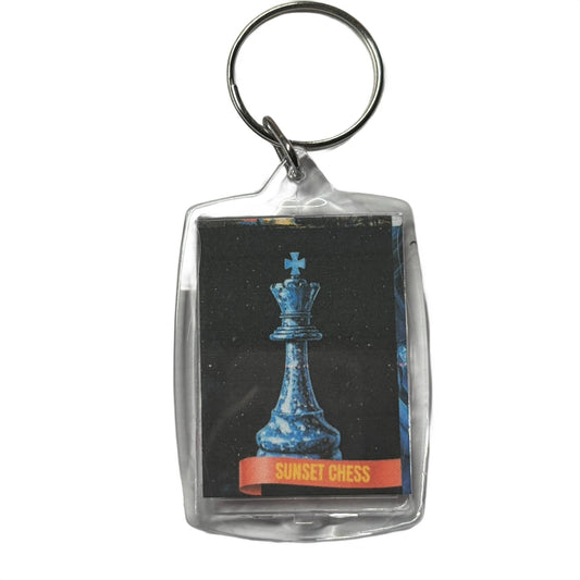 Blue King - Chess  Photo Keychain