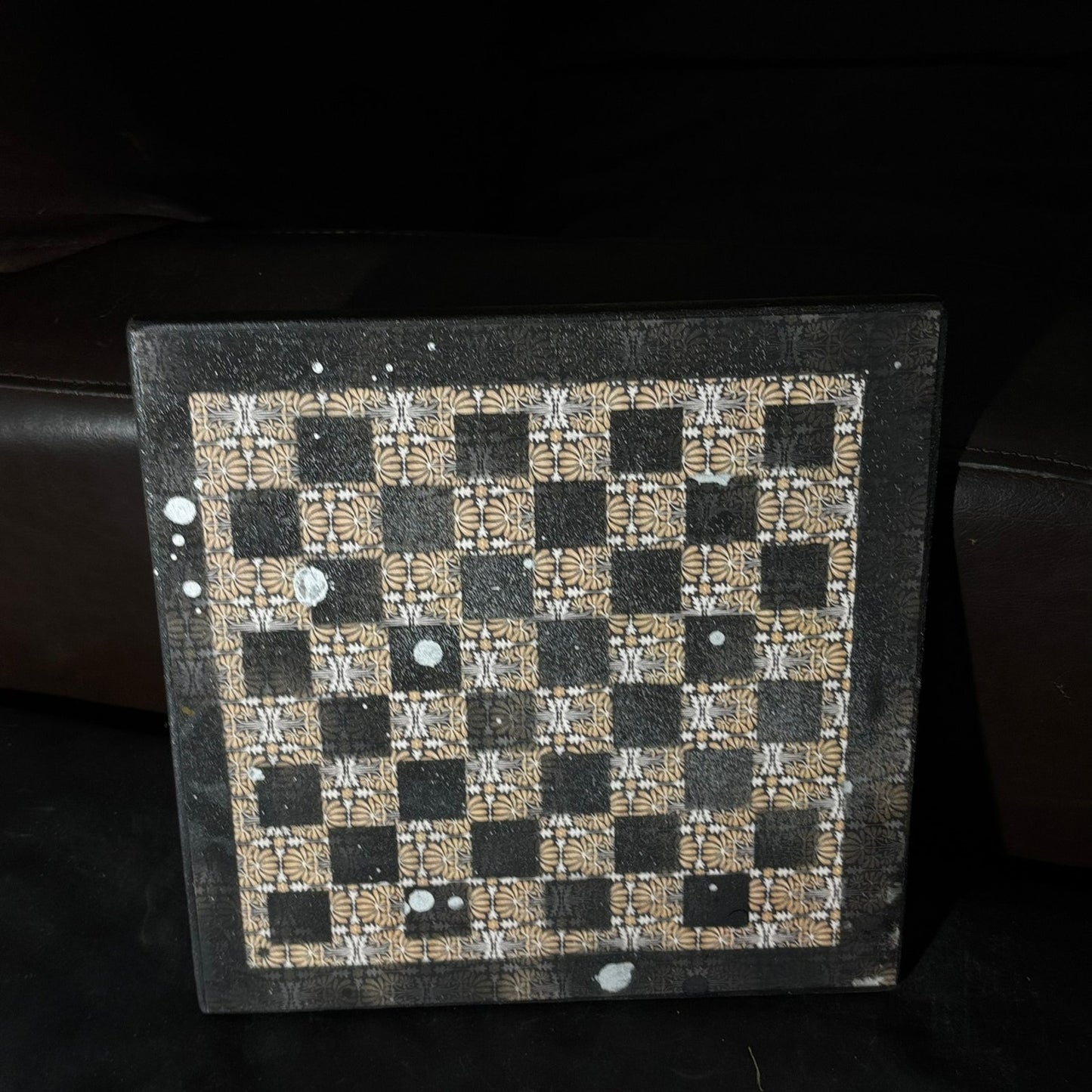 Vintage Black & Brown - Scrapbook Chess Board
