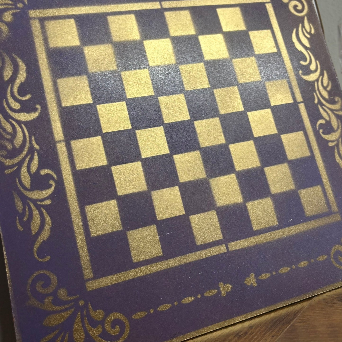 Fading Purple Gold - Painted Chess Board