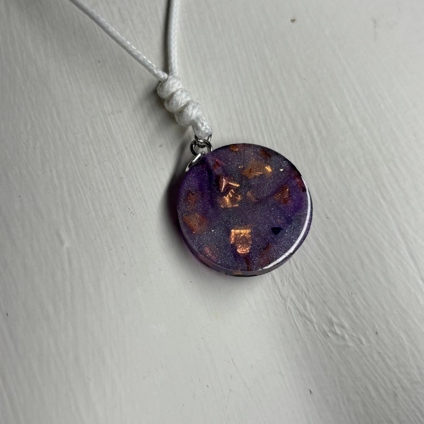 Dark Purple Pawn - Handmade Resin Chess Necklace