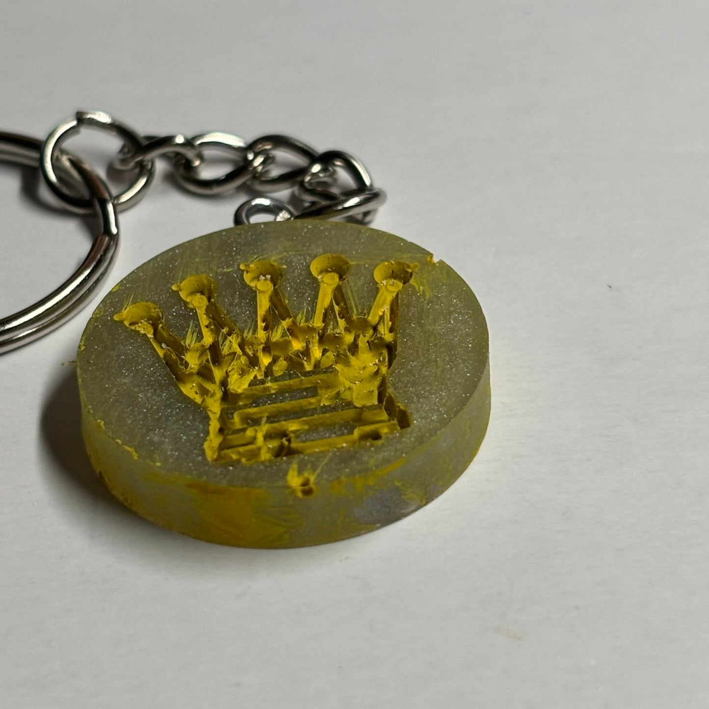 Yellow On Yellow - Handmade Resin Keychain - Flat Edition