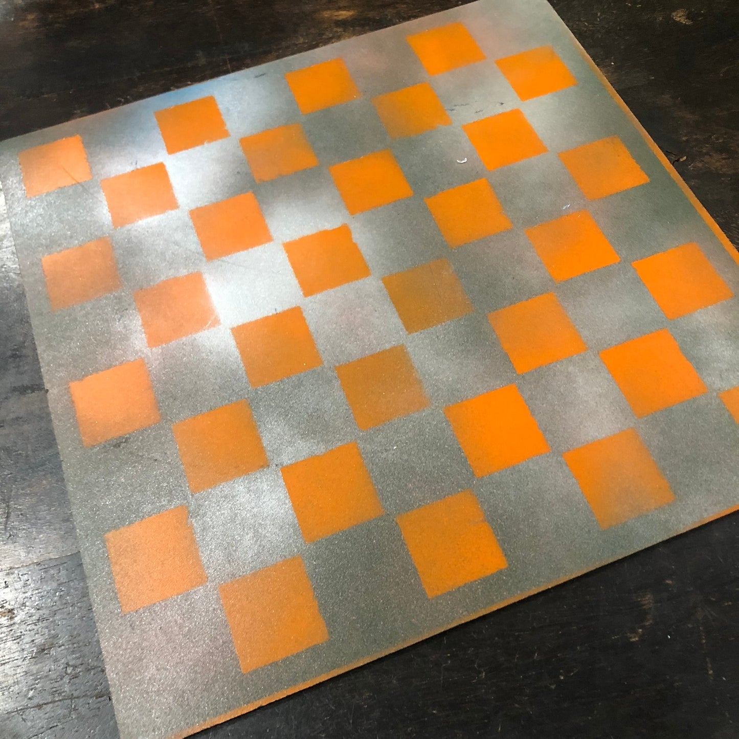 Rustic Orange - Painted Chess Set