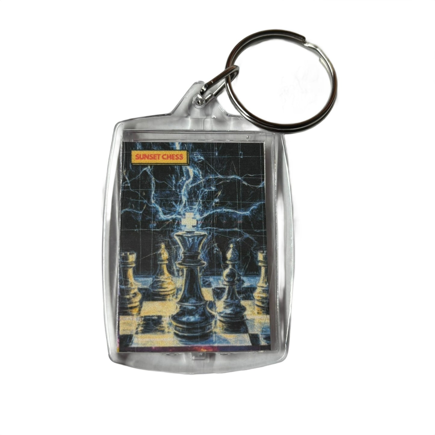 An Electric Game - Chess  Photo Keychain