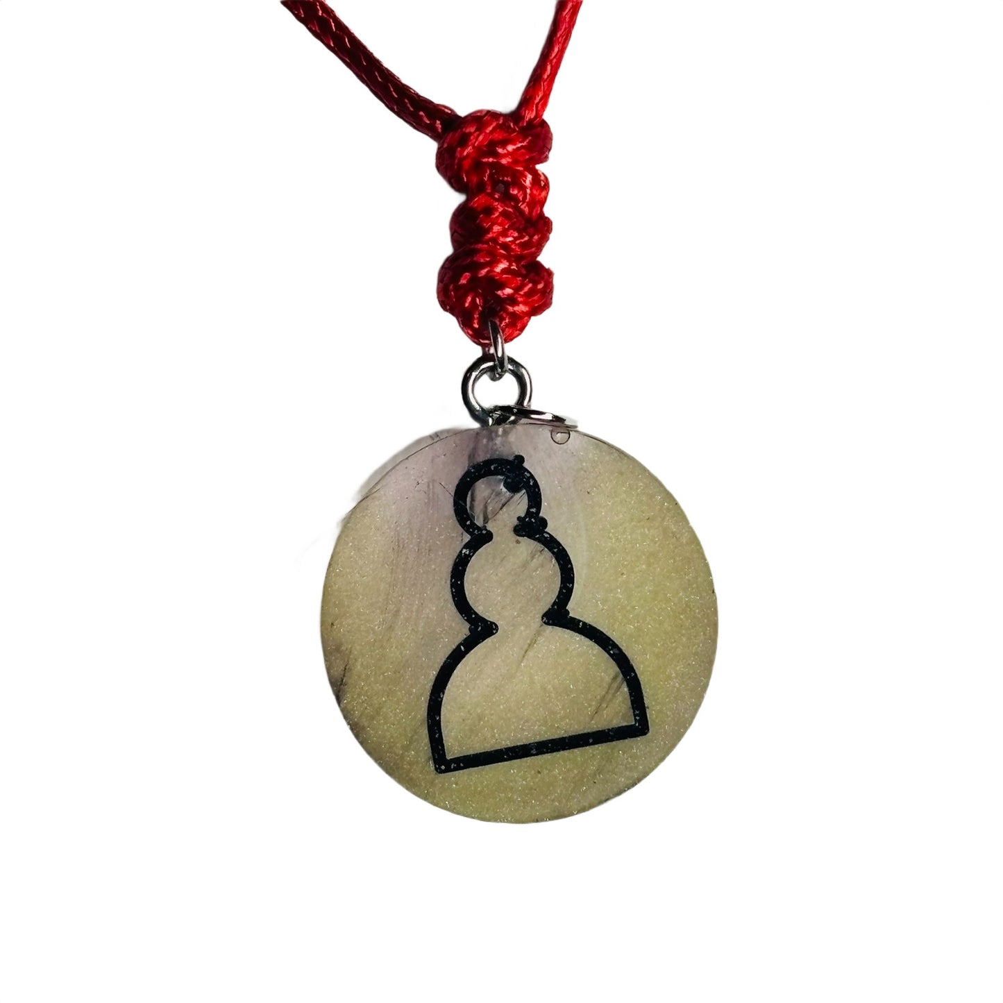 Classic Yellow Pawn - Handmade Resin Chess Necklace