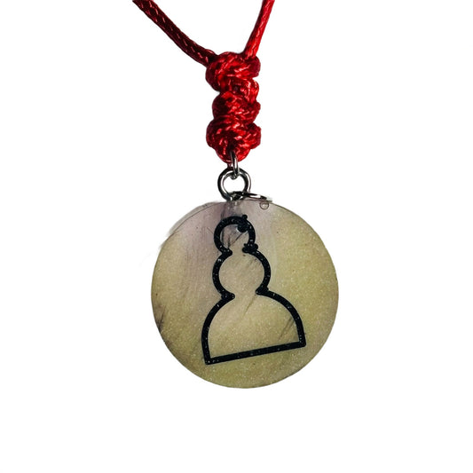 Classic Yellow Pawn - Handmade Resin Chess Necklace