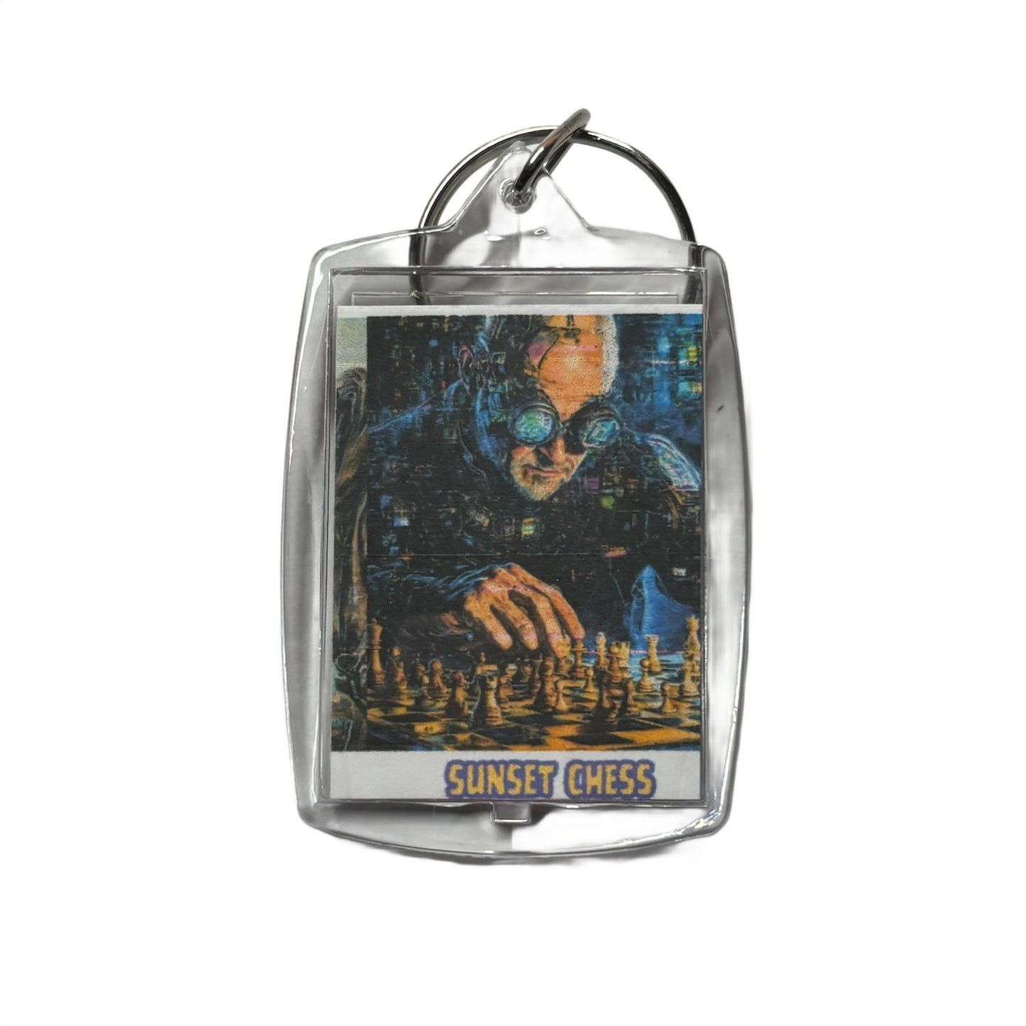 Mr. Goggles - Chess  Photo Keychain