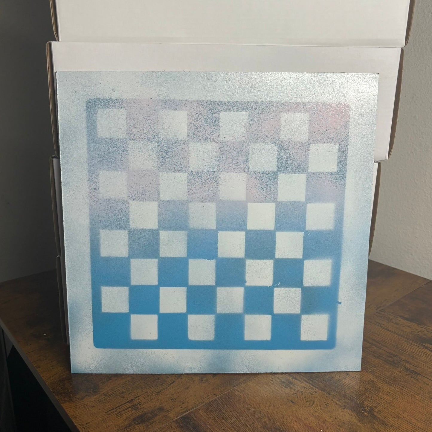 Fading Sky Blue - Painted Chess Board