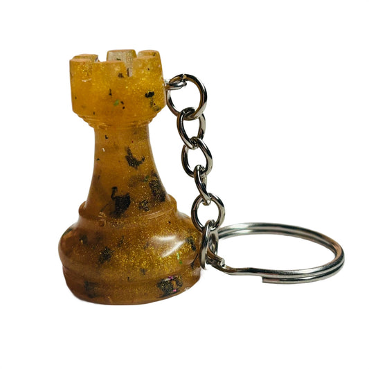Yellow Spotted Rook - Handmade Resin Keychain