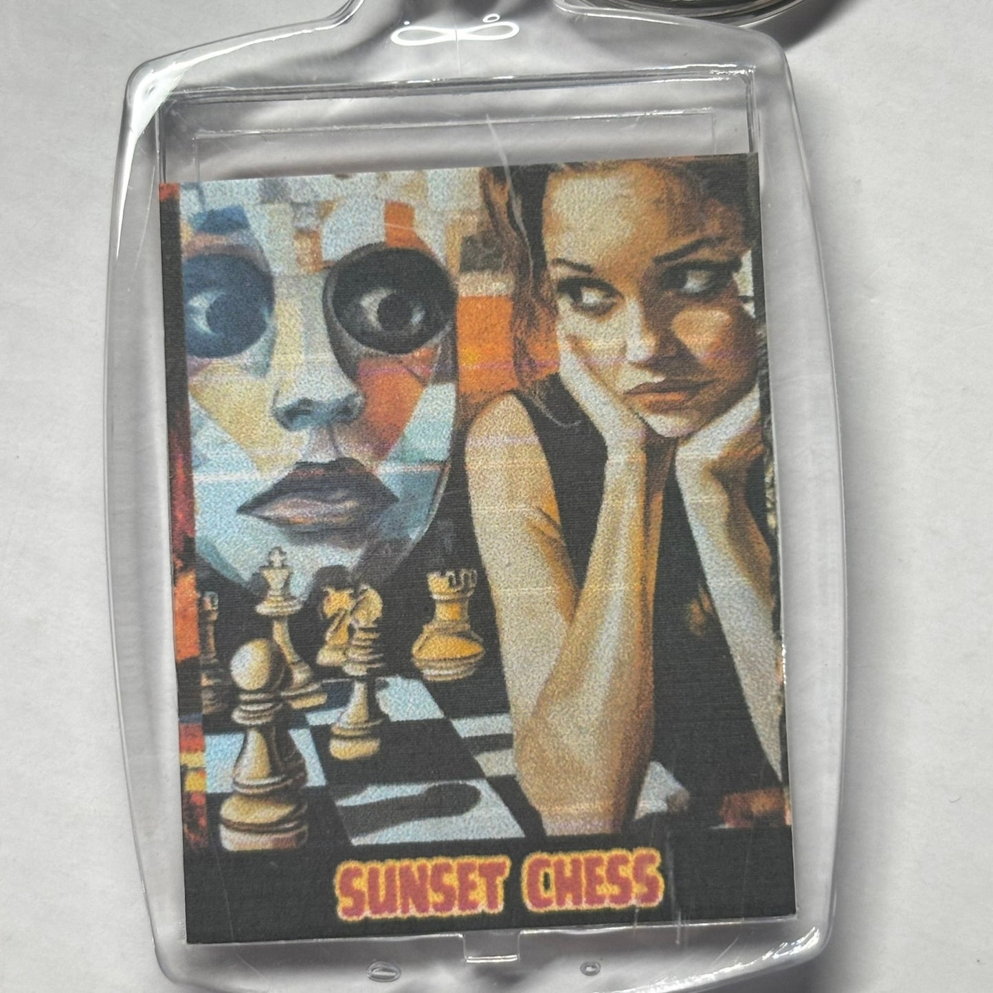 Hidden Shadow - Chess  Photo Keychain