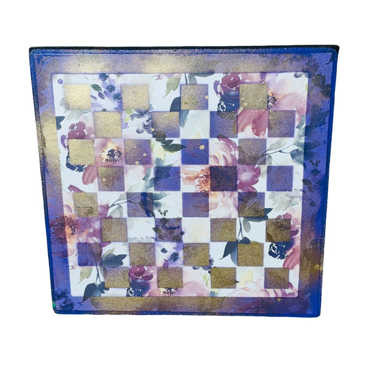 Royal Purple Flowers - Scrapbook Chess Board