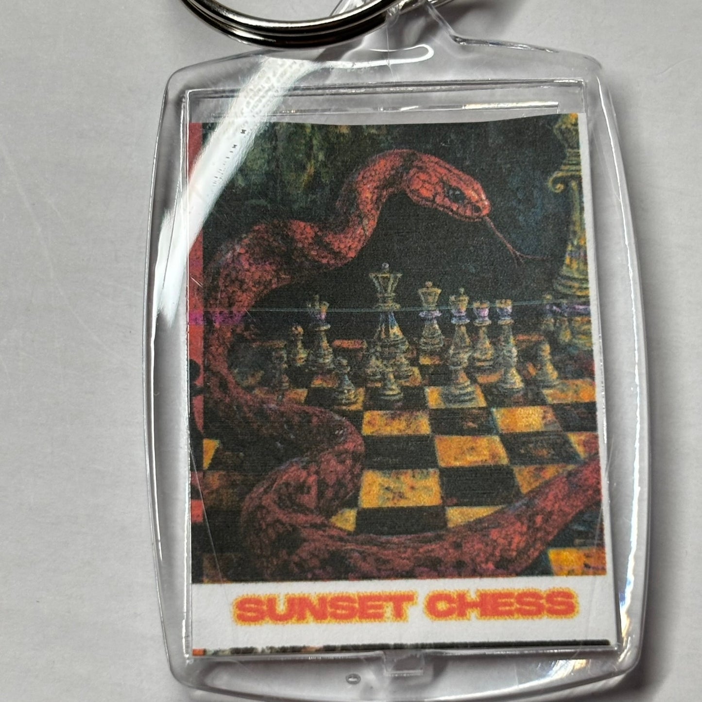 Red Slither - Chess  Photo Keychain
