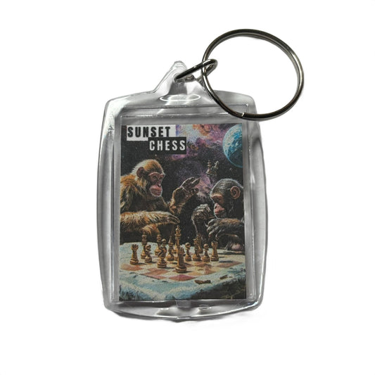 Galaxy Chimps - Chess  Photo Keychain