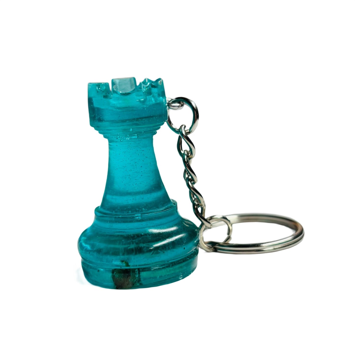 Ocean Blue Rook - Handmade Resin Keychain