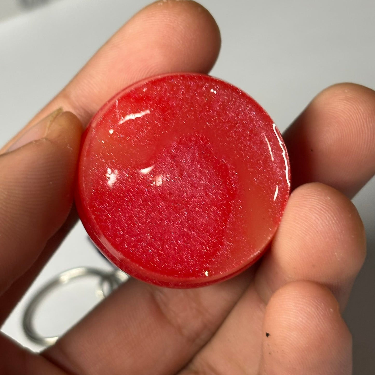 Red Bottoms Midnight Knight - Handmade Resin Keychain - Large Edition
