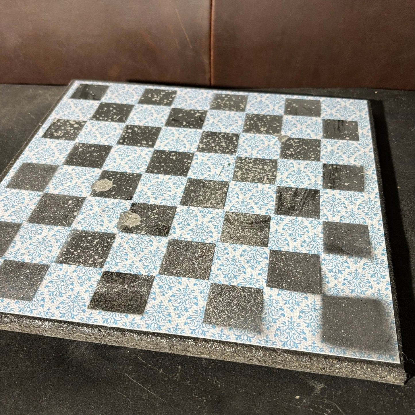 Sparkle Chrome Blue - Scrapbook Chess Board