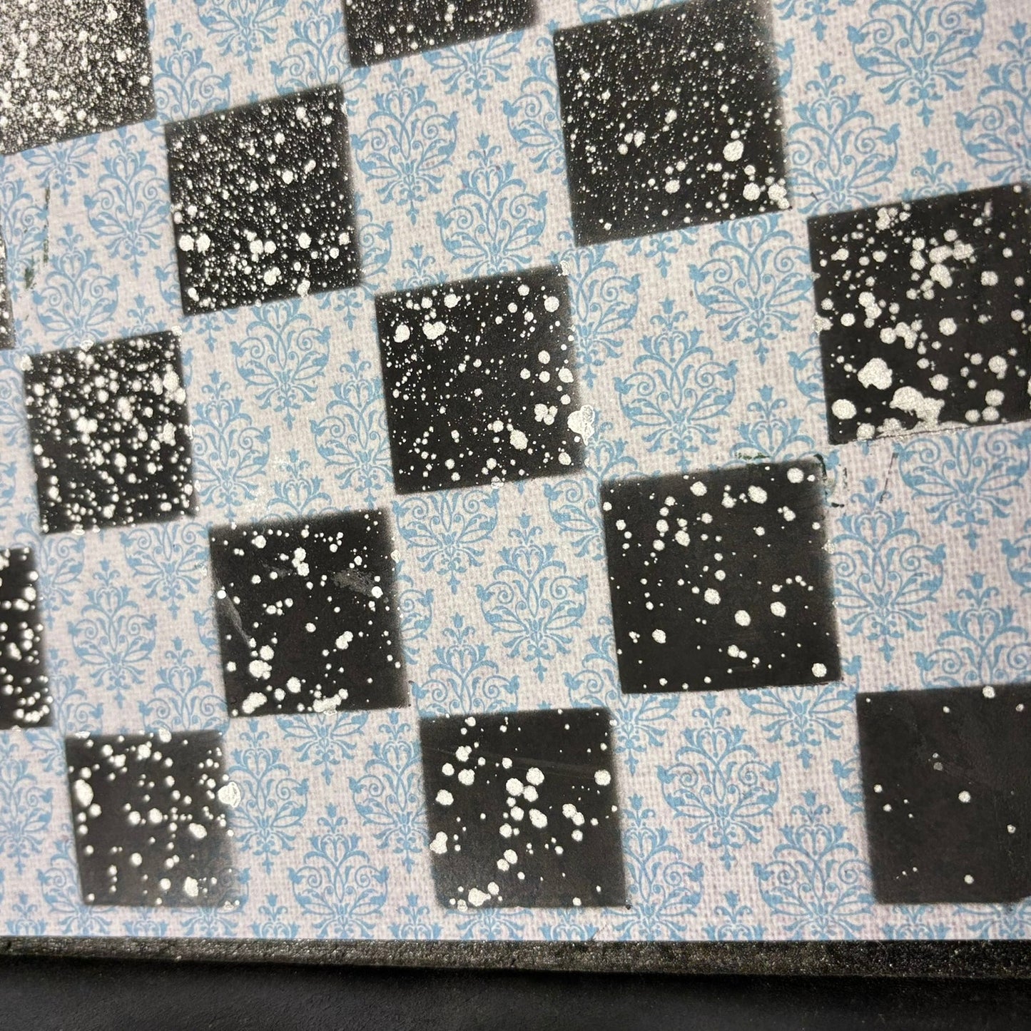 Sparkle Chrome Blue - Scrapbook Chess Board