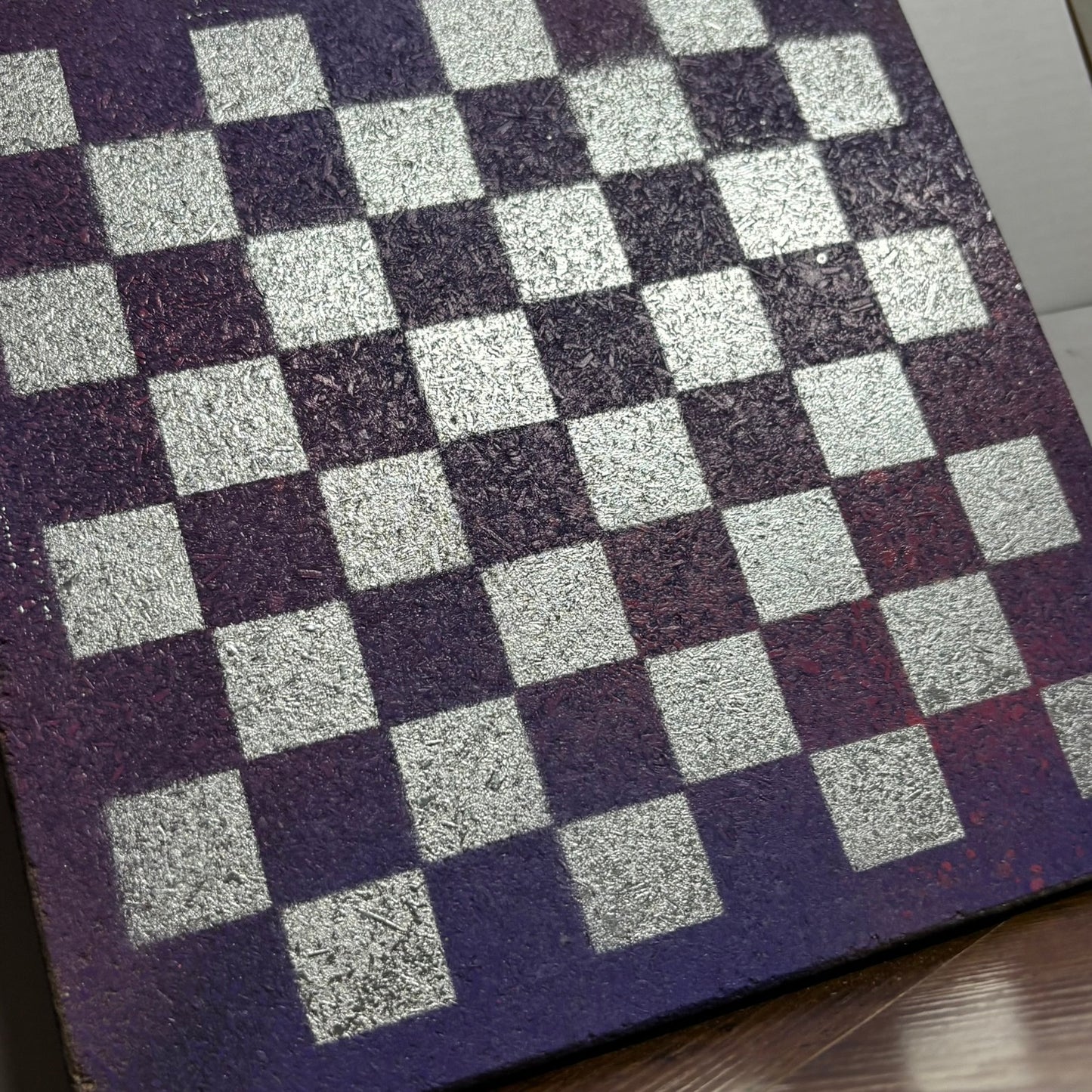 Purple Chrome - Painted Double Sided Chess Board