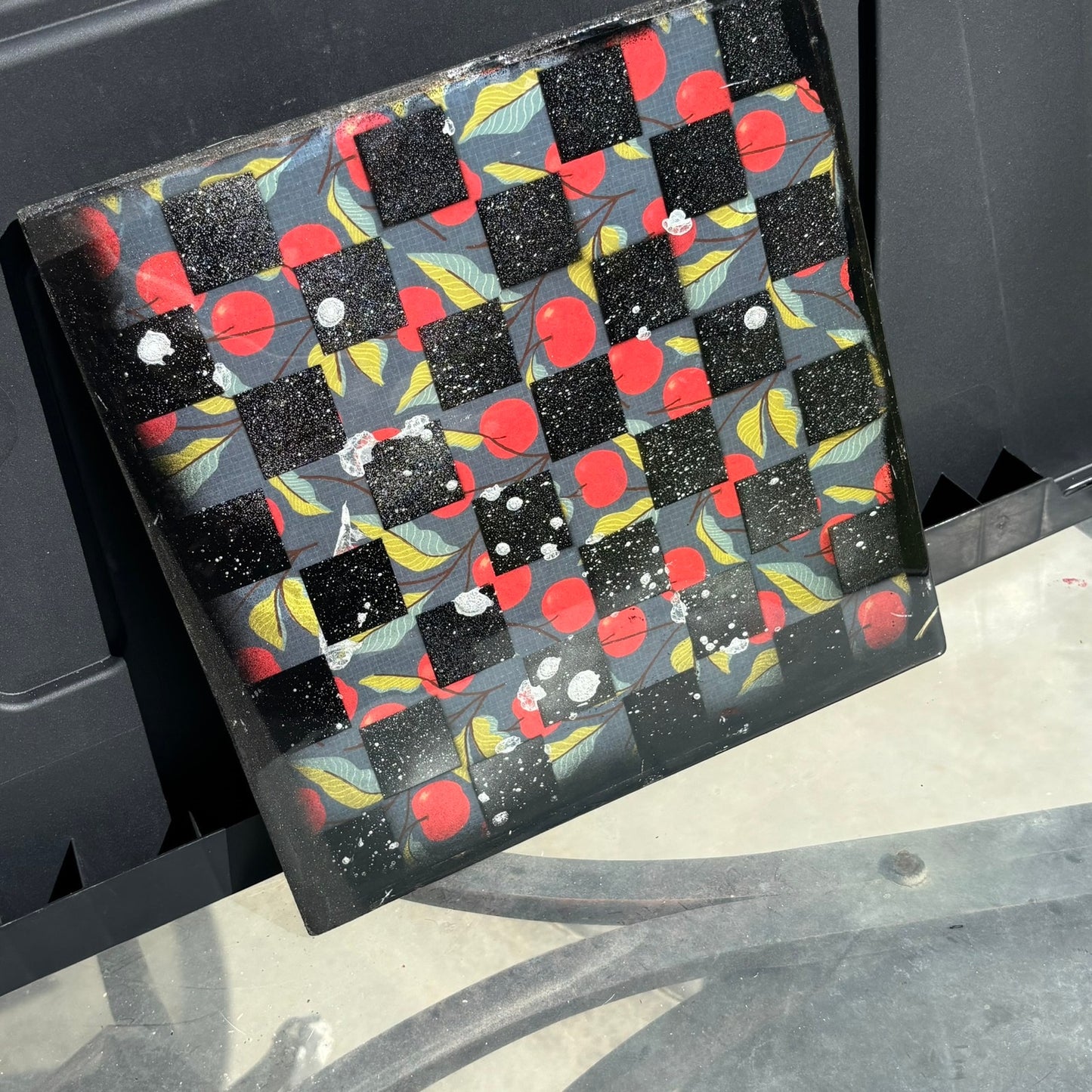 Cherry Red - Resin Coated Chess Board