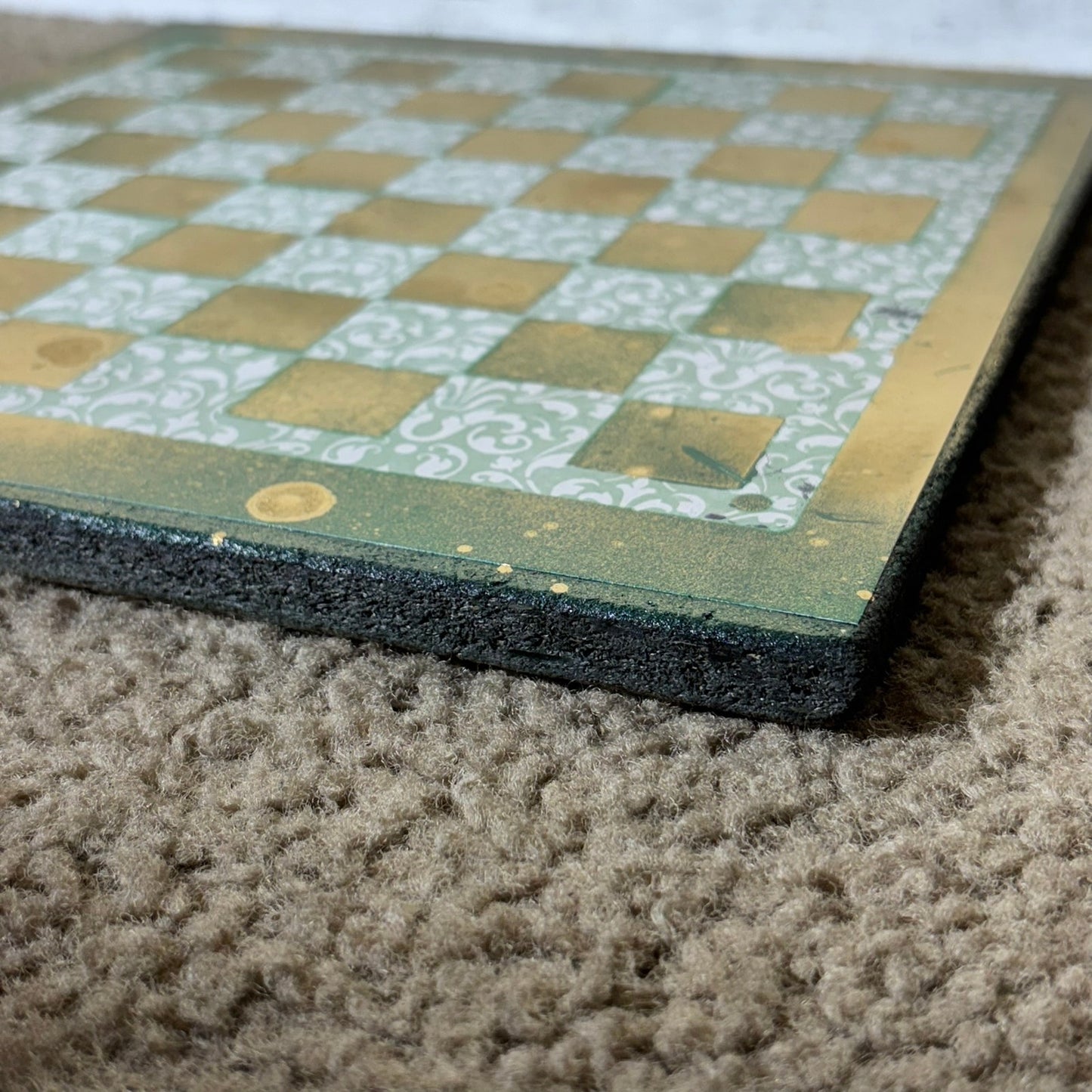 Golden Green - Scrapbook Chess Board