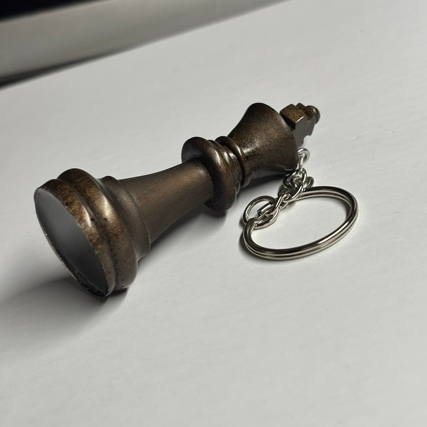 Solid Brown King - Handmade Resin Keychain