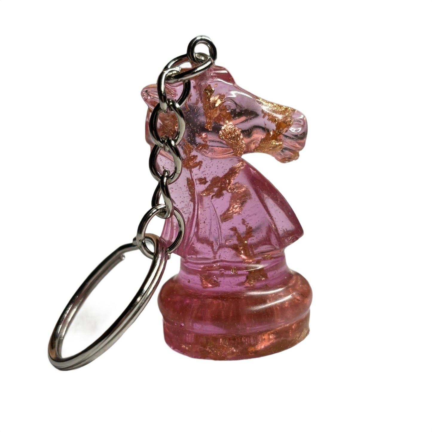 Fabulous Pink Knight - Handmade Resin Keychain