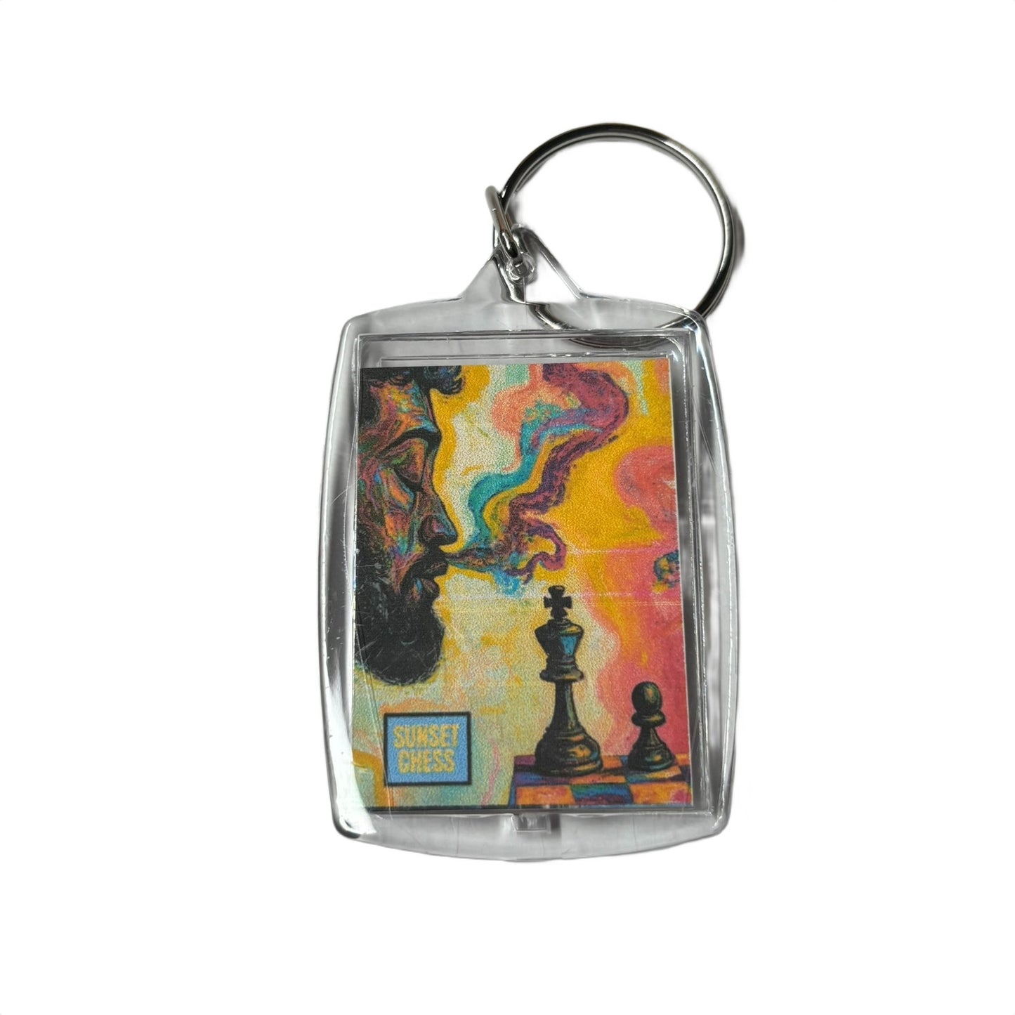 High Illusions - Sunset Chess Photo Keychain