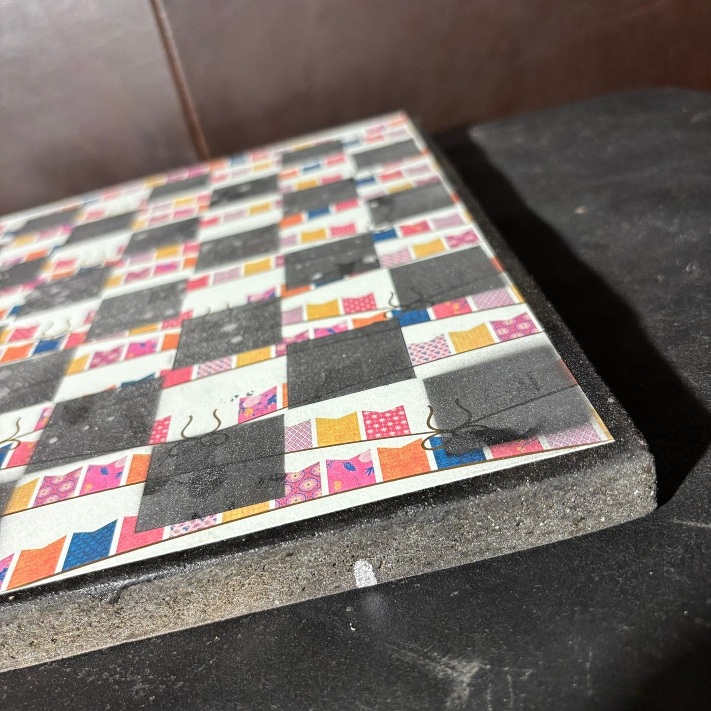 Happy Vintage - Scrapbook Chess Board