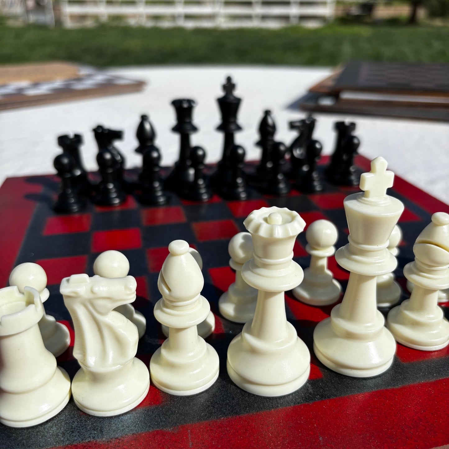 Emperor's Red - Painted Chess Set